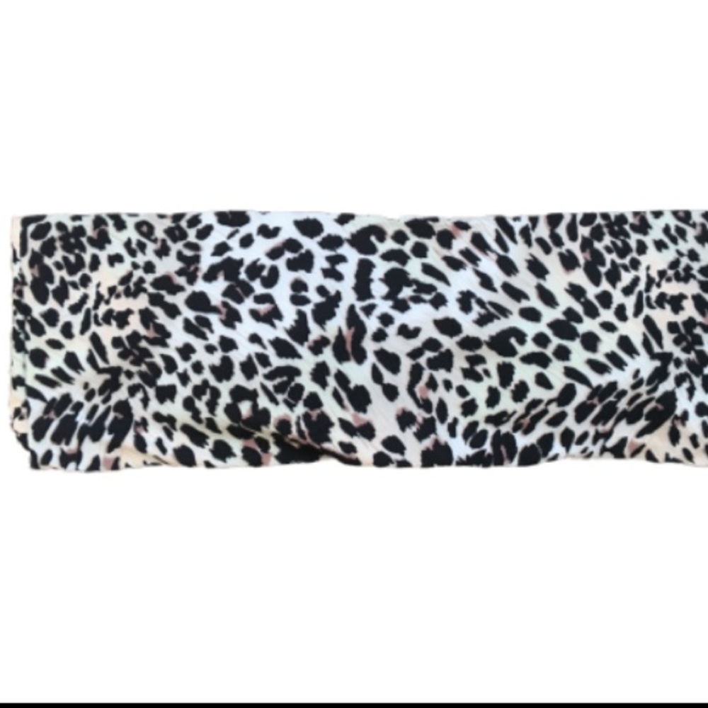 Leopard print bikini bandeau top